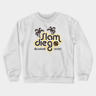 Slam Diego, Retro - White Crewneck Sweatshirt